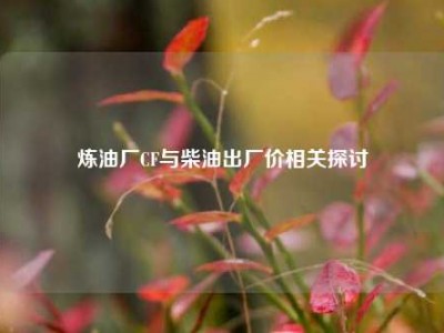 炼油厂CF与柴油出厂价相关探讨