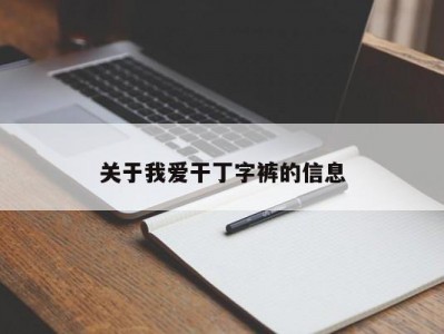 关于我爱干丁字裤的信息