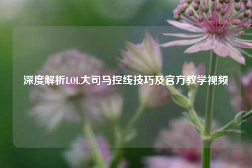深度解析LOL大司马控线技巧及官方教学视频